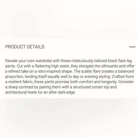 Pretty Little Thing: Plus Black Flare Leg High Waisted Trouser - Picture 14 of 14